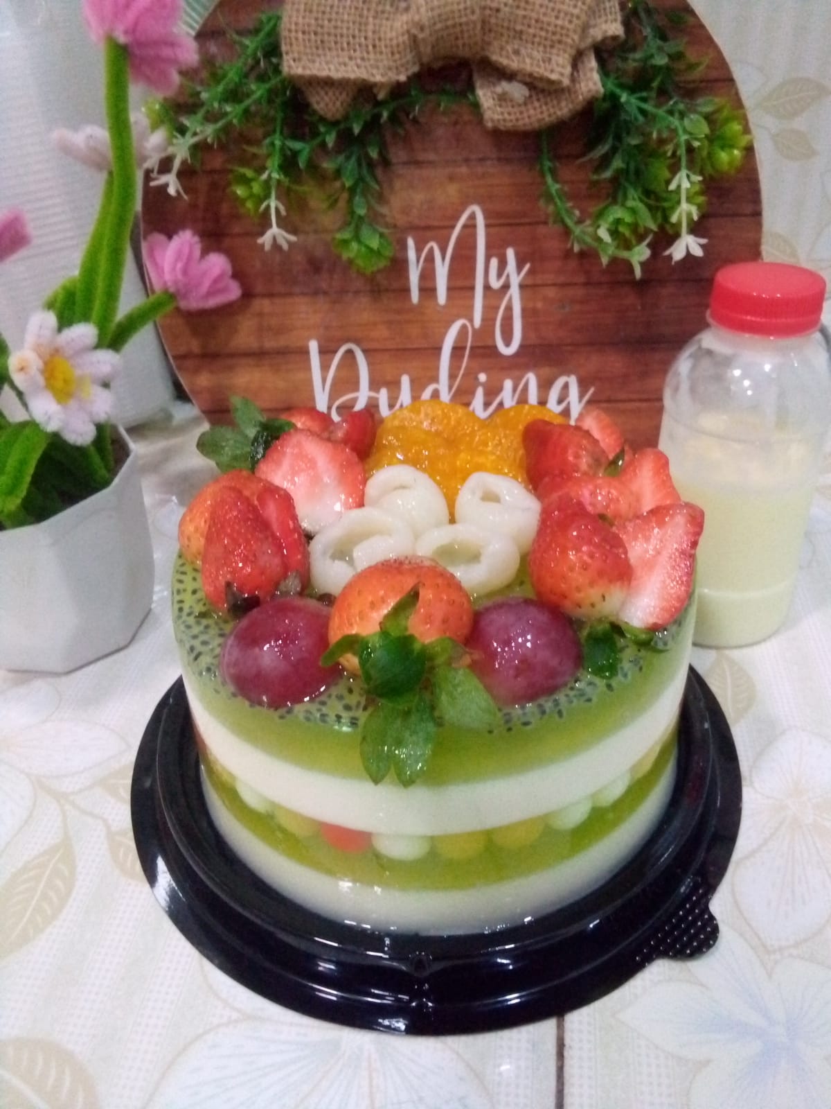 Melon Garden Pudding 🍈